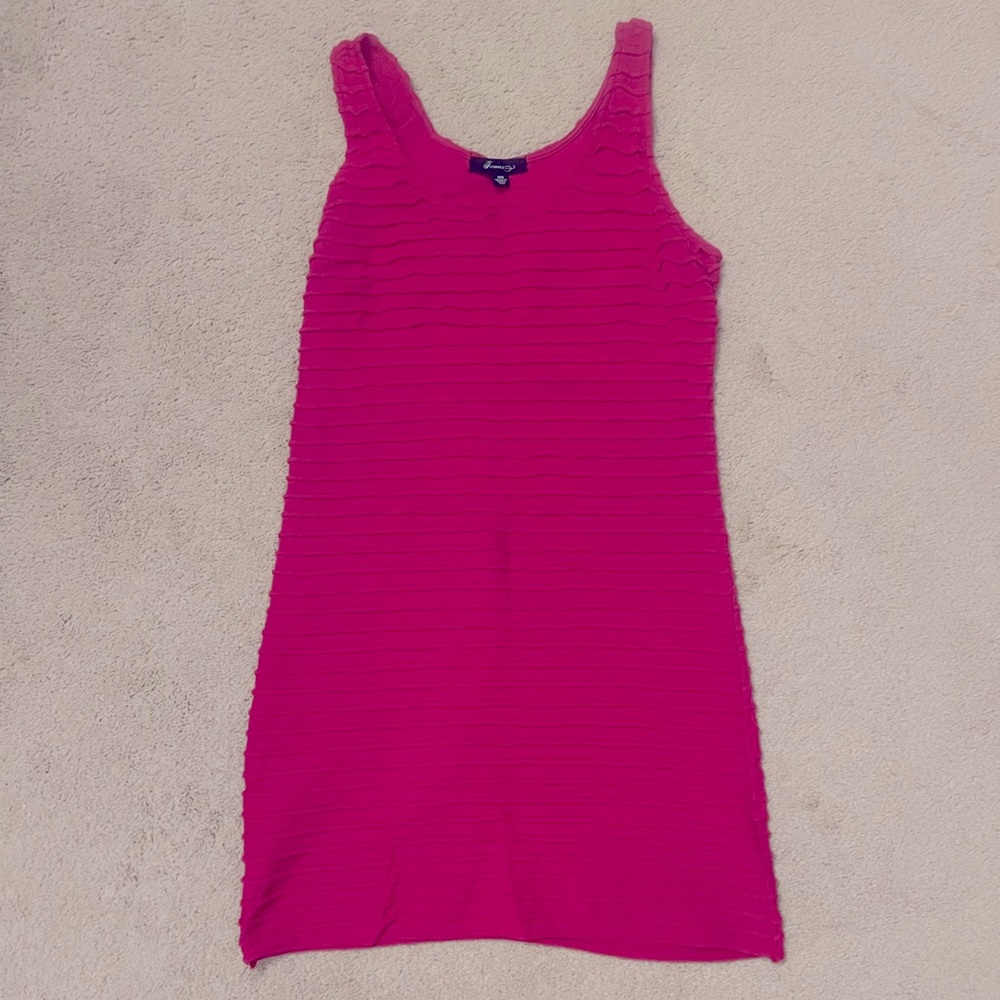 Fuchsia Ruched mini dress